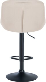 thumbnail of CHEFGASTRO Barhocker CAPE VERDE Samt Schwarz HxBxT 83x46x49cm Samt Creme Barstuhl