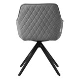 thumbnail of ML-Design – Esszimmerstuhl drehbar Grau | Textil Webstoff, Armlehnen & Rückenlehne, 360° Drehstuhl, Metallbeine, ergonomisch gepolstert