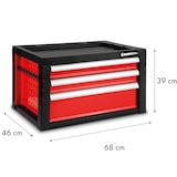 thumbnail of EBERTH Cassetta Porta Attrezzi Vuota, Cassettiera in Metallo con 3 cassetti, Guide Telescopiche con Cuscinetti a Sfera