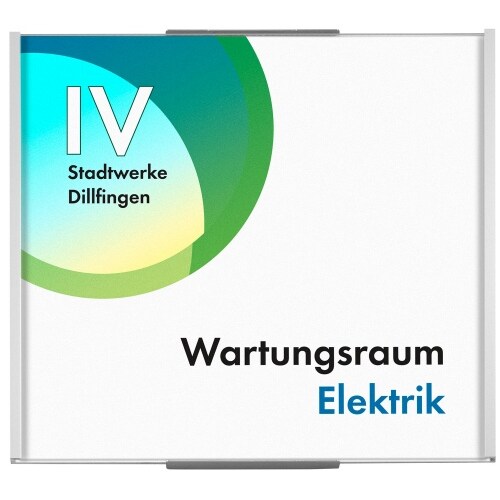 OSLO Türschild 150 | 148x151 mm | Aluminium silber | entspiegelte Abdeckung | Türschild Büro | Büroschild