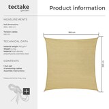 thumbnail of tectake Polyethylen Sonnensegel quadratisch beige - 3.6 x 3.6 m beige