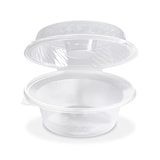 thumbnail of 25x Salatschalen klar mit Dipfach im Domdeckel 2100ml PP