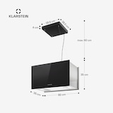 thumbnail of Klarstein Kronleuchter L Inselabzugshaube 60cm Abluft: 590m³/h LED Touch Glas Schwarz