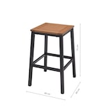 thumbnail of METRO PROFESSIONAL Set di 2 sgabelli da bar Lynx, alluminio/legno di eucalipto, nero