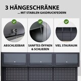 thumbnail of Werkstattwand 13-tlg. modulares Werkstattschranksystem aus Stahl mit Holzarbeitsplatte in Anthrazit