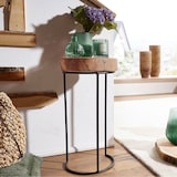 thumbnail of FineBuy Beistelltisch Massiv Wohnzimmertisch Holz Baumstamm Tisch Echt-Holz