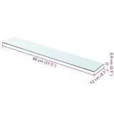 thumbnail of vidaXL Regalboden Glas Transparent 80x12 cm