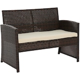 thumbnail of Décoshop26 - Ensemble salon de jardin 4 places en résine tressée marron canapé fauteuils et table en verre 10_0007925