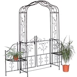 thumbnail of DanDiBo Rosenbogen mit Tür Metall 18602 Torbogen Gartentor Eisen Rankhilfe Rankgitter Rundbogen Tor
