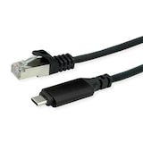thumbnail of ROLINE USB 3.2 Gen 2 Typ C zu Gigabit Ethernet Konverterkabel, schwarz, 2 m
