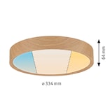 thumbnail of Paulmann Selection Bathroom Plafonnier LED Tega  IP44  White Switch 1200lm 230V 22,5W  Esthétique bois 71085