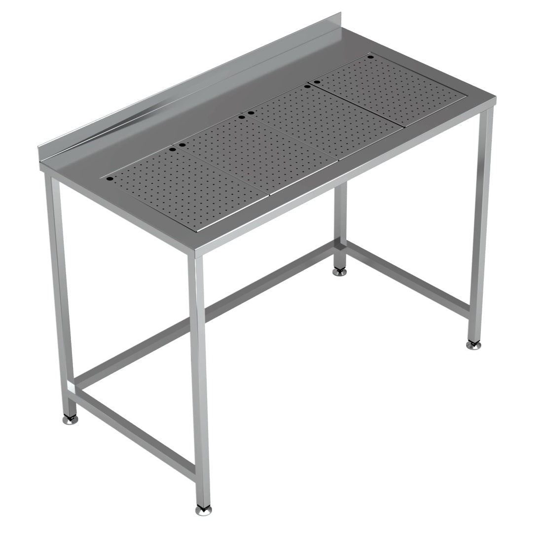 Mesa de trabajo Combisteel con bandeja recogegotas y reborde 1200x650x900mm