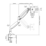thumbnail of KIMEX - Supporto da scrivania Full Motion per 1 monitor 13"-32"