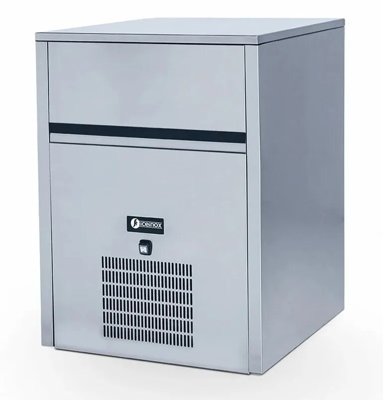 A&S polarny Gastro Eiswürfelbereiter Eismaschine Eiswürfelmaschine Edelstahl 35kg/24h