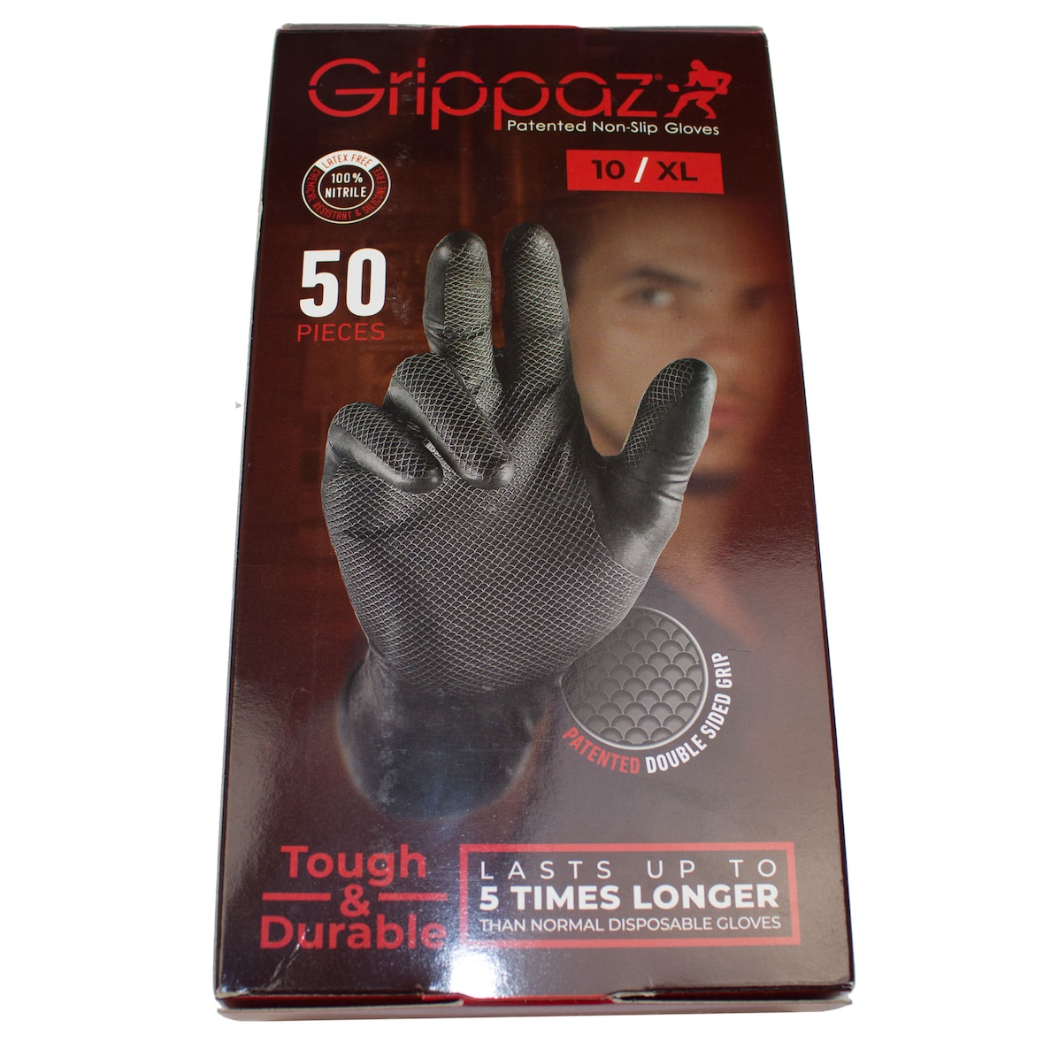 Arbeitshandschuhe 50 x in XL Grippaz Nitril Schwarz extrem robust und reissfest