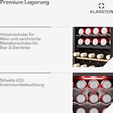 thumbnail of Klarstein Bovella 55 Duo+ Weinkühlschrank | 2-in-1 | 55 Flaschen | 2 Zonen | 9 Regale | Touch Schwarz