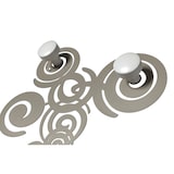 thumbnail of Perchero de pared Orfeo 29x29 cm en hierro color arena con pomos de madera - Diseño moderno y lineal con fijación a la pared - Fabricado en Italia