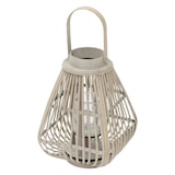 thumbnail of ECD Germany Bambus Laterne, Windlicht H:42,5cm Holzfarbe Gartenlaterne mit Henkel & Glaseinsatz, Bambuslaterne, Kerzenhalter Innen/Außen, Deko Laterne