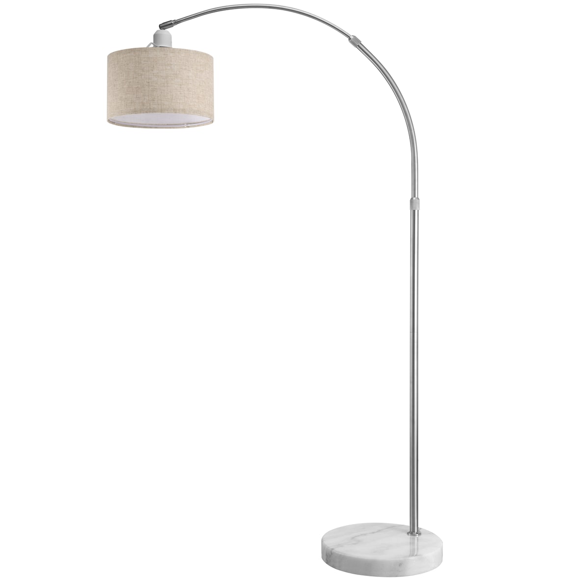 Bogenlampe mit Marmorfuß Leinen