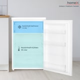 thumbnail of homeX Kühlschrank mit Gefrierfach klein, Mini Kühl-Gefrierkombination - 109 Liter, freistehend, weiß, CS1091E-W