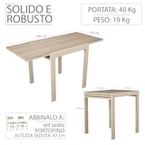 thumbnail of Mesa Cocina Bar 70x70 Extensible a 70x140 cm color beige Mod. SANREMO de Yelloo