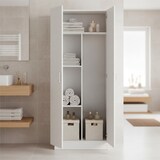 thumbnail of Armadio Multiuso Con 2 Ante Battenti e Ripiani Interni Armadietto Mobile Salvaspazio Per Bagno Lavanderia Ingresso 70 x 36 x 180.9 Cm Bianco
