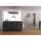 thumbnail of BISLEY Rollladenschrank abschließbar in silber Schrank aus Metall Rolladen aus Kunststoff inkl. 4 Einlegeböden