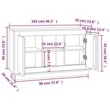 thumbnail of Helloshop26 - Buffet Sideboard Kommode Kleiderschrank Aufbewahrungsmöbel Organizer für Küche Wohnzimmer Lounge 102 x 35 x 60 cm 02_0031836