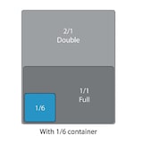 thumbnail of CAMBRO 66CW-135 - Recipiente GN 1/6 2,2 L - 16,2 x 17,6 x 15 cm - Transparente - Venta 1 unidad.