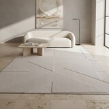thumbnail of Teppich Waschbar Geometrisch Modern Esszimmer Flur Creme 140x200 cm OEKO-TEX Fußbodenheizung geeignet Gekettelt – LAVAREDO von Kadima Design