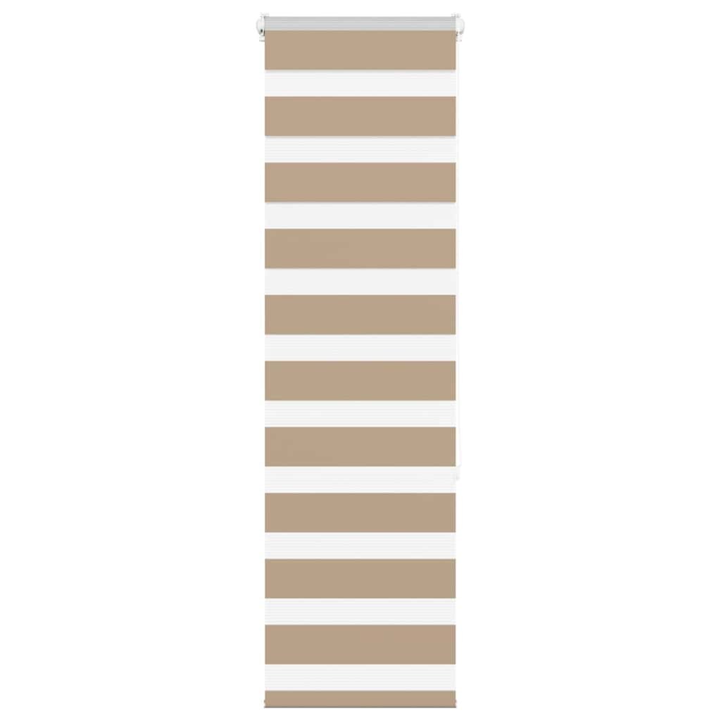 vidaXL Doppelrollo Sandbraun 50x150 cm Stoffbreite 45,9 cm Polyester