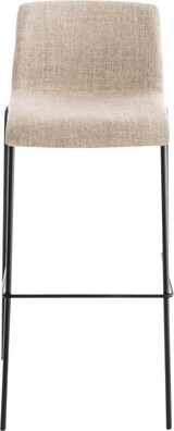 thumbnail of CHEFGASTRO 2er Set Barhocker MAUI Stoff 4-Fuﬂ Gestell Schwarz HxBxT 100x43x48cm Stoff Creme Barstuhl