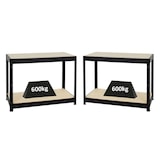 thumbnail of PROREGAL Mega Deal | 2x Höhenverstellbare Werkbank Dino | HxBxT 90x120x60 cm | Traglast 600 kg | Schwarz | Holzplatte