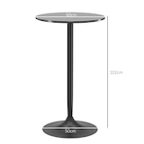 thumbnail of HOMCOM Mesa de Bar Redonda Mesa Alta de Cozinha Moderna com Estrutura de Aço para 2 Pessoas Ø60x102 cm Preto