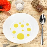 thumbnail of Pula gelb 6er Set Suppenteller 450ml Porzellan 6 Pers. tiefe Teller Pasta Punkte