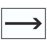 thumbnail of Richtungspfeil rechts Schild waagerecht schwarz weiss Pfeil A2 (420x594mm)