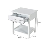 thumbnail of COSTWAY Mesita de noche con cajón, mesita auxiliar de 2 niveles, madera, mesita de noche, mesita de recibidor