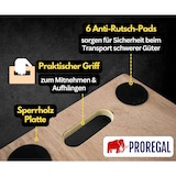thumbnail of PROREGAL Profi Transportroller mit 6 Rollen | HxBxT 11x30x68 cm | Traglast 300kg | Sperrholzplatte | 1 Stück | Möbelroller Rollbrett Transporthilfe