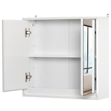 thumbnail of HOMCOM Armário de Casa de Banho com Espelho Móvel Suspenso de Casa de Banho com Prateleira Interior Ajustável 48x14,5x45 cm Branco