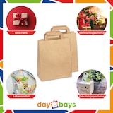thumbnail of DayBays 100 Stk. Papiertüten 22+10x28 cm Braun mit Flachhenkel