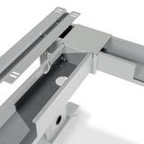 thumbnail of Secretária auxiliar para mesa secretária Rocada serie Metal 100x60 alumínio / branco.