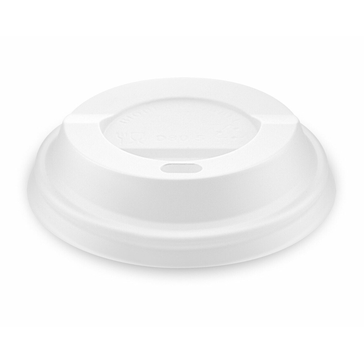 250x BIO Deckel Domdeckel weiß für Trinkbecher aus CPLA O 8cm