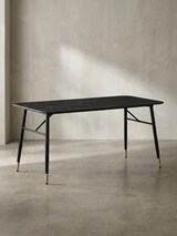 thumbnail of Esszimmertisch 140x80x76 cm Esstisch Schwarz in Marmor-Optik Modern, Küchentisch Klein, Speisetisch Rechteckig, Tisch Esszimmer mit