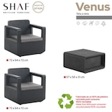 thumbnail of SHAF - Set de Muebles de Jardín y Terraza Venus Tete a Tete Color Grafito 2 Sillones y Mesa de Centro