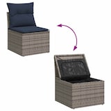 thumbnail of vidaXL 9-tlg. Garten-Sofagarnitur mit Kissen Braun Poly Rattan Akazie