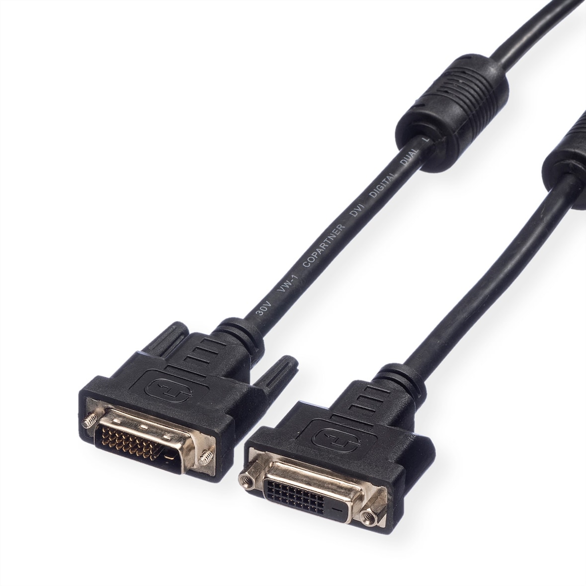 VALUE DVI verlengkabel, DVI M-F, (24+1) dual link, 3 m