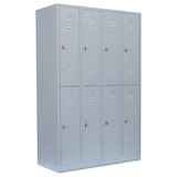 thumbnail of CEHA Schulspind- und Garderobenschrank mit 120 cm Breite in lichtgrau | 8 Abteilfächer