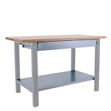 thumbnail of SimonRack Établi industriel avec tiroir, 1200x750 mm, plateau en bois lamellé 32 mm, charge 1000 kg, Gris - BT-6 PRO
