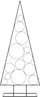 thumbnail of vidaXL Metall-Weihnachtsbaum für Dekorationen Schwarz 150 cm
