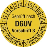 thumbnail of Dreifke® Prüfplakette Geprüft nach DGUV Vorsch. 3, 2026-2035, Folie, Ø 30 mm, 10 Stück/Bogen